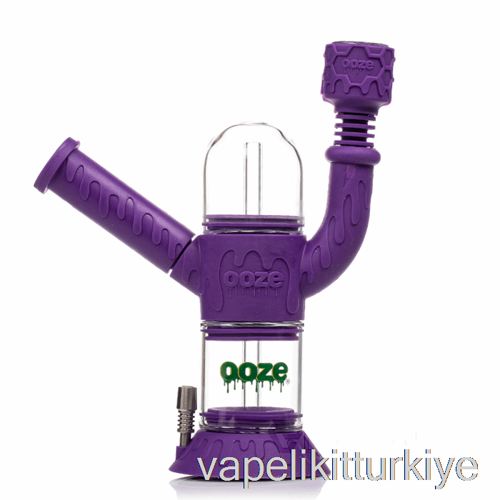 Vape Elektronik Sigara Sızıntısı Kafatası Silikon Su Borusu Ultra Mor (mor)